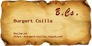 Burgert Csilla névjegykártya